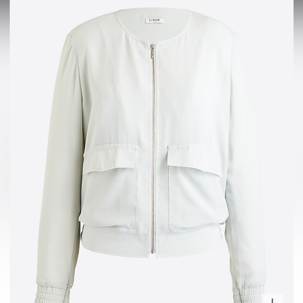 JCrew Light Collarless Bomber Jacket